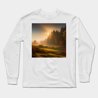 Autumn Landscape in the Golden Hour Long Sleeve T-Shirt